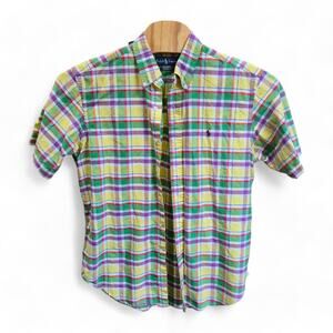 Ralph Lauren Classic Fit Large Button Down Short Sleeve Shirt - Preowned